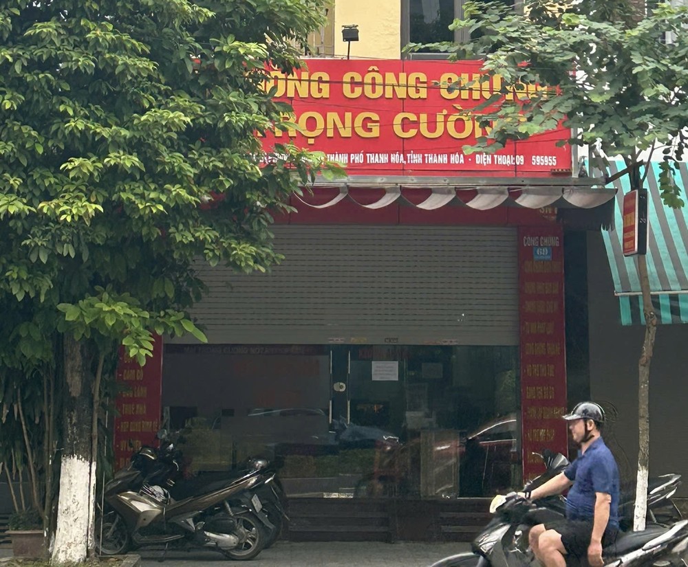 Văn phòng Công chứng Mai Trọng Cường (địa chỉ ở đường Lạc Long Quân, phường Đông Vệ, TP Thanh Hóa)