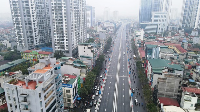 Năng lực và kinh nghiệm thi công các công trình hạ tầng của Vingroup được chứng minh qua dự đường Vành đai 2, đoạn Vĩnh Tuy - Ngã Tư Sở (Ảnh: VGP)