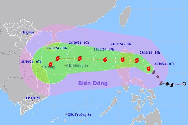 Áp thấp nhiệt đới di chuyển chủ yếu theo hướng Tây Tây Bắc và có khả năng mạnh lên thành bão