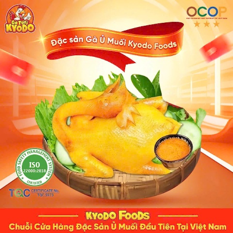 sản phẩm “Gà ủ muối” đạt chứng nhận OCOP 3 sao của Kyodo Foods.