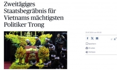 Nhiều hãng thông tấn quốc tế đưa tin về lễ Quốc tang Tổng Bí thư Nguyễn Phú Trọng