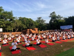 Ngày quốc tế Yoga lần thứ 08 diễn ra tại Khu đền tháp Mỹ Sơn, Quảng Nam