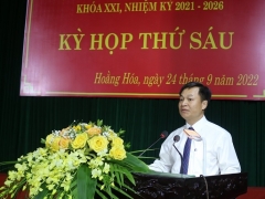 Ông Lê Thanh Hải được bầu làm Chủ tịch UBND huyện Hoằng Hoá
