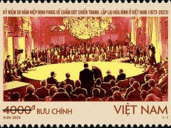 Phát hành tem bưu chính kỷ niệm 50 năm Hiệp định Paris