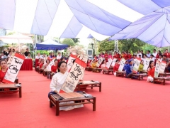 Chương trình “Viết thư pháp - gìn giữ tinh hoa văn hóa Việt”: Thúc đẩy tinh thần hiếu học của người dân An Lão
