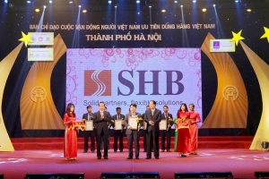 SHB lọt TOP 10 Thương hiệu “hàng Việt Nam được người tiêu dùng yêu thích"