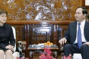 Chủ tịch nước Trần Đại Quang tiếp Đại sứ Singapore