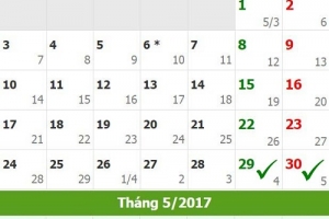 Dịp lễ 30/4 & 1/5: Cán bộ, công chức được nghỉ 4 ngày
