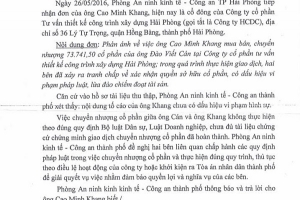 Hải Phòng: Kết luận vụ Chủ tịch HĐQT CT HCDC bị tố cáo lừa đảo chiếm đoạt tài sản