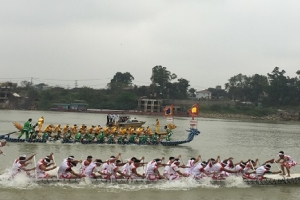 Giỗ Tổ Hùng Vương 2017: Tưng bừng Hội bơi chải truyền thống trên Sông Lô