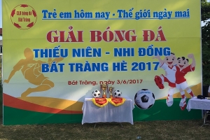 Sôi động Giải Bóng đá thiếu niên - nhi đồng Bát Tràng hè 2017