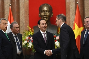 Chủ tịch nước Trần Đại Quang tiếp Thủ tướng Hungary Orbán Viktor