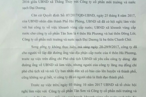 Tiếp bài DN kêu cứu vì bản HĐ “chồng lấn”của UBND xã: Hủy HĐ với Công ty Đại Dương