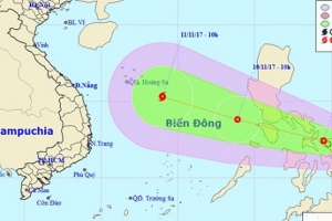 Cơn bão số 13: Miền Trung có khả năng hứng chịu