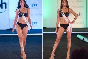 Nguyễn Thị Loan khoe đường cong bốc lửa trong đêm bán kết Miss Universe 2017