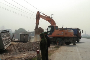 Yên Lạc (Vĩnh Phúc): Ra quân xử lý vi phạm lấn chiếm đất nông nghiệp