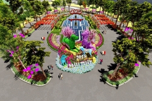 Chiêm ngưỡng 7 kỳ quan thế giới bằng hoa tươi tại Sun World Halong Complex