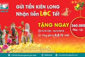 Gửi tiền Kiên Long - Nhận liền lộc Tết đến 6,8 tỷ đồng