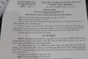 Quảng Bình: Từ phiên đấu thầu bất thường đến việc tự thanh tra chính mình của ông Chủ tịch huyện