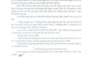 Nghệ An: Nước ở 4 bãi biển an toàn trong giới hạn cho phép