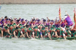 Giỗ Tổ Hùng Vương 2018: Hội bơi chải Việt Trì mở rộng - Ngoạn mục "đường đua"