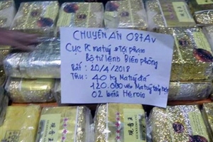 Bắt người đàn ông Lào vận chuyển 40 kg ma tuý đá