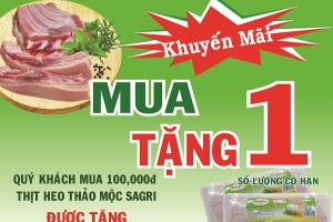 Sagrifood thực hiện chương trình khuyến mãi thịt heo thảo mộc Sagri tại siêu thị Lotte