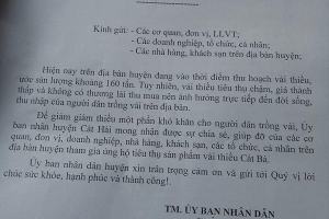 Huyện Cát Hải (TP. Hải Phòng): Chủ tịch huyện kêu gọi hỗ trợ tiêu thụ vải Cát Bà