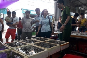 Thanh Hóa: Phát hiện 2 cơ sở bán tôm bơm tạp chất