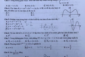 Đề Toán thi THPT quốc gia 2018