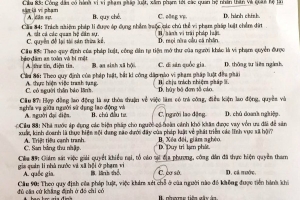 Thi THPT quốc gia 2018: Đề thi Giáo dục Công dân