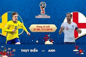 Tứ kết World Cup, Anh vs Thụy Điển: Giấc mơ gần ba thập kỷ!