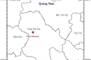 Quảng Nam: Lại xảy ra động đất ở khu vực huyện Nam Trà My