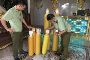 Lạng Sơn: Thu giữ 157 kg khí Nitrous Oxide, còn gọi là “khí cười”