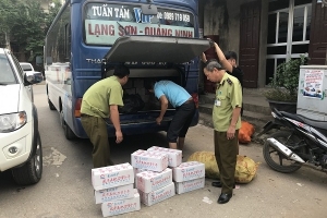 Thu giữ 195 kg củ cải muối nhập lậu từ Trung Quốc