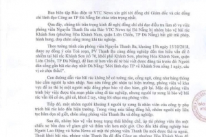 Đà Nẵng: VTC News đề nghị Công an Đà Nẵng vào cuộc điều tra