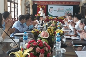Lục Ngạn (Bắc Giang): Họp báo Hội chợ cam, bưởi và các sản phẩm đặc trưng năm 2018