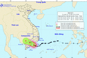 Bão số 9 cách Vũng Tàu khoảng 60km