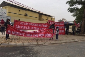 Cư dân HD Mon bức xúc, tiếp tục căng băng rôn đỏ rực tại Mỹ Đình