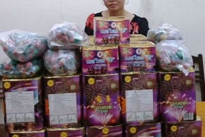 Hà Tĩnh: Khởi tố, nữ thương nhân vận chuyển gần 60 kg pháo lậu