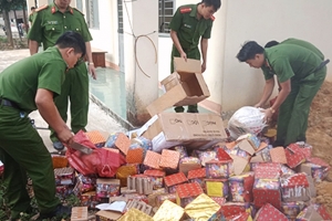 H. Ngọc Hồi-Kon Tum: Tiêu hủy gần 500 kg pháo các loại