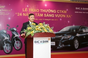 BAC A BANK tổ chức trao thưởng chương trình khuyến mại kỷ niệm 24 năm thành lập