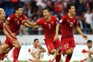 Tuyển Việt Nam tăng 5 bậc trên bảng xếp hạng FIFA sau khi giành vé vào tứ kết Asian Cup