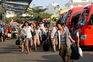 Đưa 1.200 người lao động xuất phát từ ga Sài Gòn về quê ăn Tết