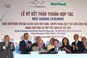 NutiFood hợp tác với Greg Norman đưa cà phê Việt ra thế giới