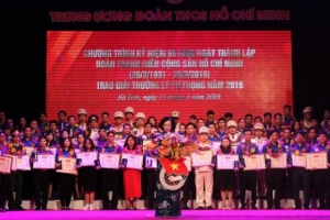 Hà Tĩnh: 72 cán bộ đoàn tiêu biểu vinh dự nhận giải thưởng Lý Tự Trọng