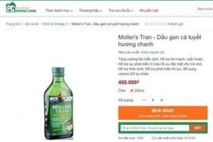 Người tiêu dùng cẩn trọng khi mua Dầu gan cá tuyết hương chanh trên một số website