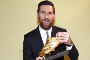 Messi lập kỷ lục 3 lần liên tiếp đoạt Chiếc giày vàng châu Âu