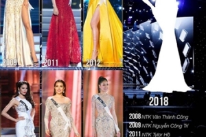 Chiêm ngưỡng những trang phục dạ hội đẹp xuất sắc của mỹ nhân Việt mang tới Miss Universe