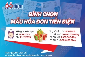 Phát động chương trình bình chọn mẫu hóa đơn tiền điện mới